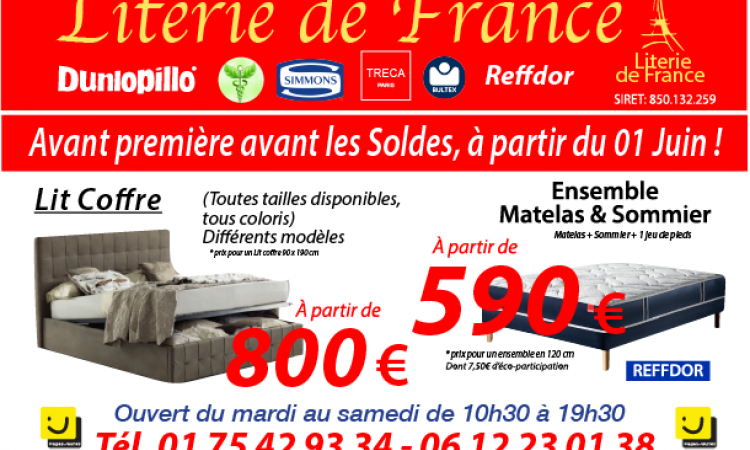 Soldes sur matelas et sommier à Paris 16ème
